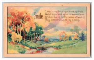 Vintage Postcard Smiles O May Your Days A Joyfest Spread Poem Card
