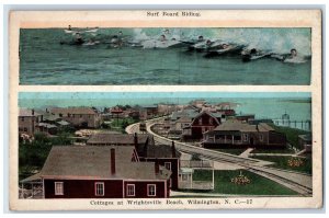 Surf Board Billing Cottages Wrightsville Beach Wilmington NC Dual View Postcard