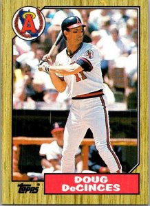 1987 Topps Baseball Card Doug DeCinces California Angels sk2359