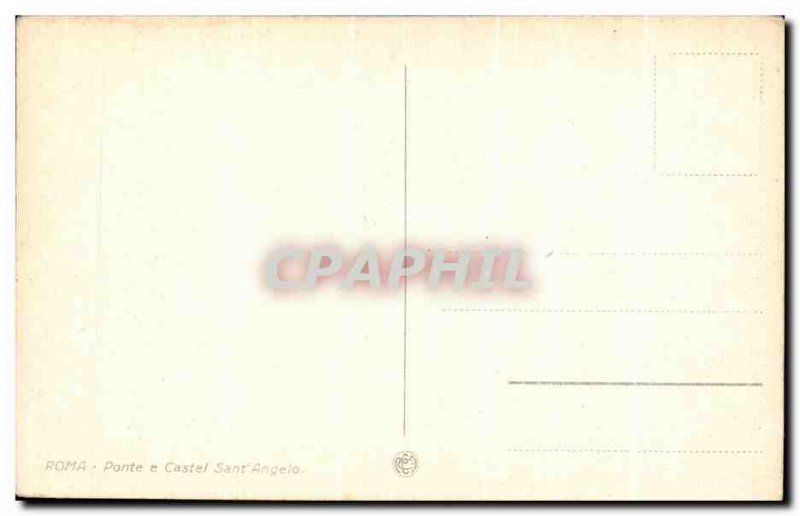 Old Postcard Roma Ponte e Castel Sant'Angelo
