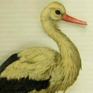 1880's Large Die-Cut Lovely Bird Ibis Fab! 7M