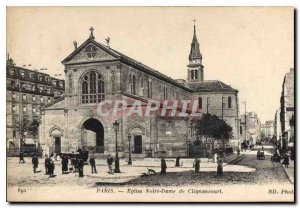 Postcard Old Paris Eglise Notre Dame de Clignancourt