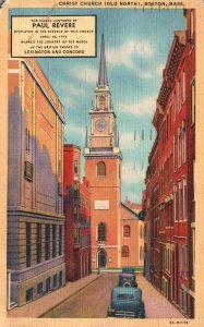 Vintage Postcard 1941 Christ Church Old North Church Boston Massachusetts MA