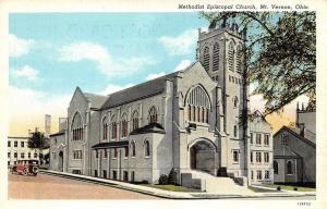 MT VERNON, OH Ohio  METHODIST EPISCOPAL CHURCH  Knox Co  c1940's Linen Postcard