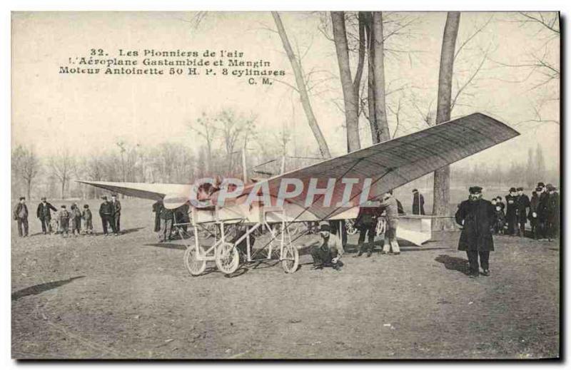 Old Postcard Jet Aviation L & # 39aeroplane Gastambide and Mangin Motor Antoi...