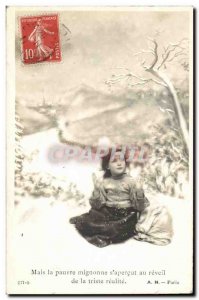 Fancy Postcard Old Daughter A Christmas night little Madeleine but the poor d...