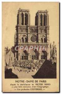 Old Postcard Cinema Notre Dame de Paris Victor Hugo Cinema Palace