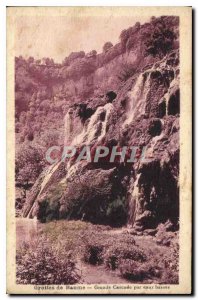 Postcard Old Baume Caves Grand Cascade bases by water