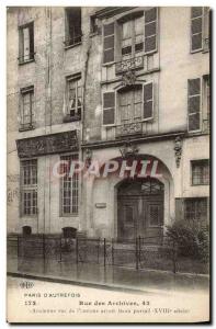 Old Postcard Paris D & # 39Autrefois Rue Des Archives Street of Old & # 39hom...