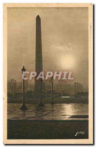 Old Postcard Paris Picturesque The Obelisk Place de la Concorde