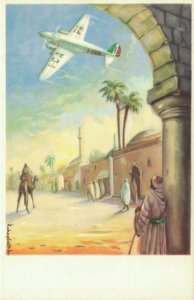 Artist Signed Rabagliati Futurism Caproni 3/3 Military Plane Postcard BS.03