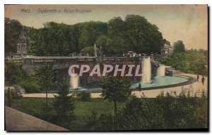 Old Postcard Metz Esplanade