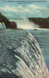 Vintage Postcard 1930s American Horseshoe Falls Prospect Point Niagara  Falls NY