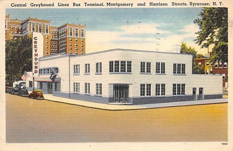 Central Greyhound Lines bus terminal, Montgomery and Harrison streets Syracus...