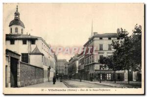 Villefranche Postcard Old Street Sub prefecture