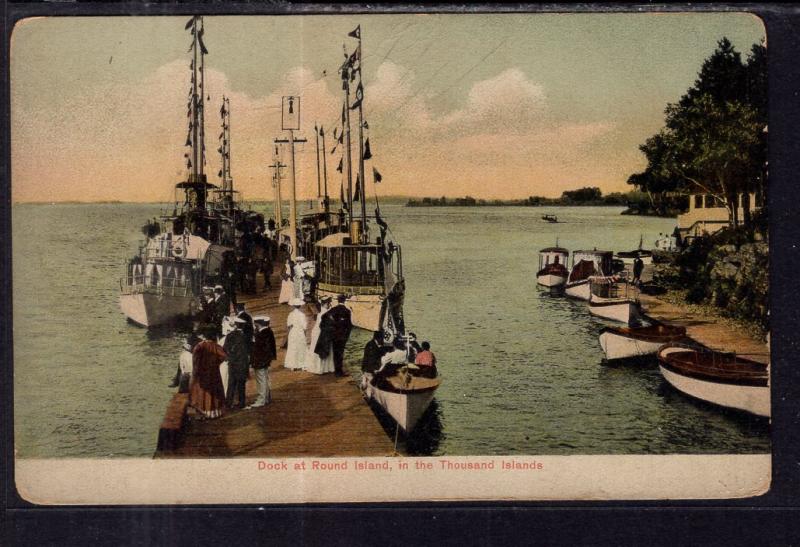 Docks at Round Island,in the Thousand Islands,NY BIN