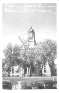 Carroll Iowa Court House Real Photo Antique Postcard K82283