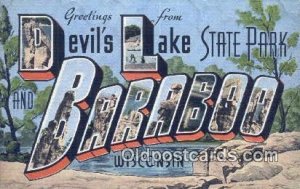 Devils Lake State Park, Baraboo, Wisconsin USA Large Letter Town Unused 