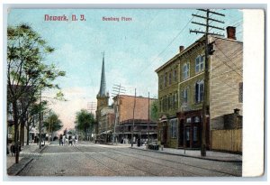 c1905 Scene at Hamburg Place Newark New Jersey NJ Unposted Antique Postcard