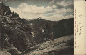 Yosemite Valley California CA View from Yosemite Falls Trail c1910 Postcard