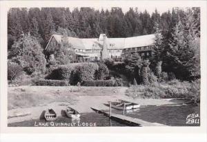 Washington Lakw Quinault Lodge Olympic National Park Real Photo RPPC