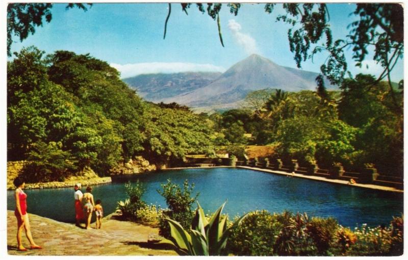 El Salvador Atecozol National Park Izalco Volcano 1950s-1960s Postcard #1