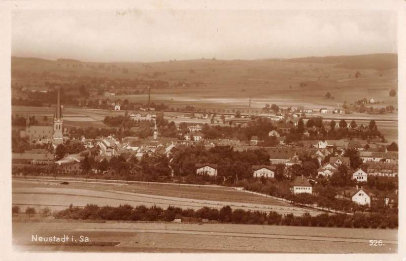 Neustadt Sachsen Saxony Germany birds eye view of area real photo pc Y11945