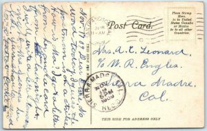 SAN FRANCISCO, California CA Interior of MISSION DOLORES  1909  Weidner Postcard