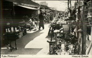 Paris Marche Biron Flea Market Antiques Shopping Real Photo Postcard #4