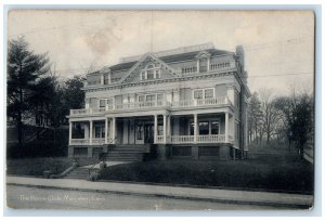 1909 The Home Club Exterior Roadside Meriden Connecticut CT Posted Tree Postcard