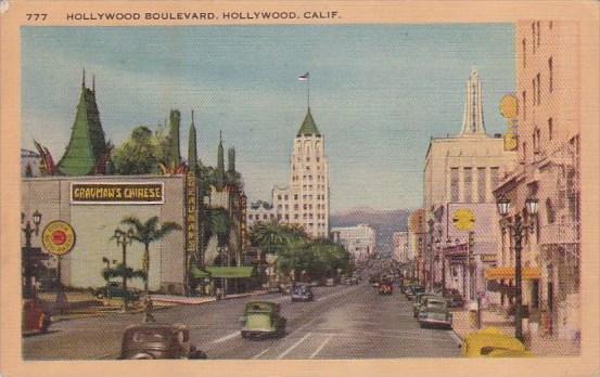 Hollywood Boulevard Hollywood California 1948