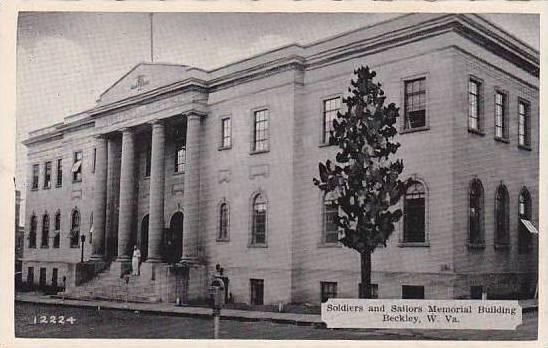 West Virginia Beckley Soldiers & Sailors Memorial Building Dexter Press