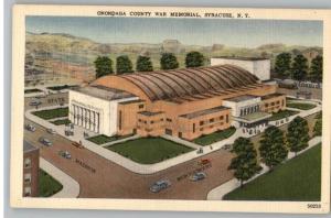 Linen Postcard-County War Memorial..Syracuse,New York
