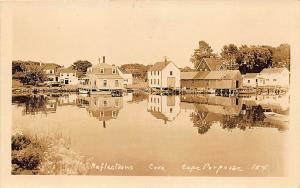 Mint Vintage Fishing from the Pier Cape Porpoise Maine Real Photo Postcard  RPPC