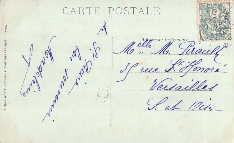 France 1904 Rouen Notre Dame L'Escalier de Bibliotheque vintage postcard