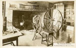 MA - Harvard, Fruitlands Museum, Colonial Kitchen    *RPPC