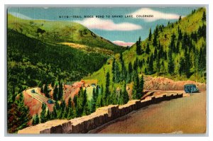 Trail Ridge Road To Grand Lake Colorado Vintage Standard View Postcard