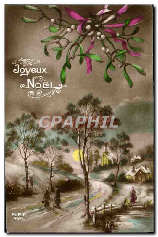 Old Postcard Fantasy Christmas