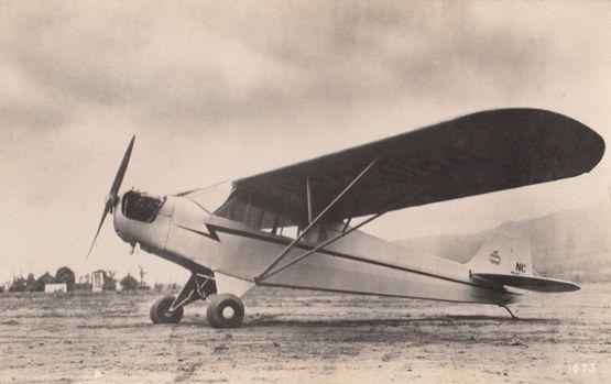 Piper J3 WW2 Plane Military Liverpool War Real Photo Aircraft Postcard