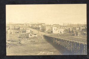 RPPC SEWARD ALASKA DOWNTOWN STREET SCENE BRIDGE VINTAGE REAL PHOTO POSTCARD