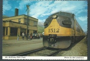 1982 Post Card Alaska Mt McKinley Park Train