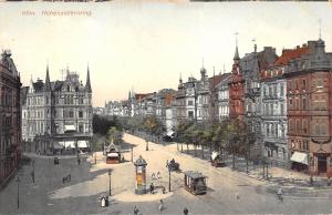 Koln Cologne Germany c1910 Postcard Hohenzollernring Street Streetcar Kiosk