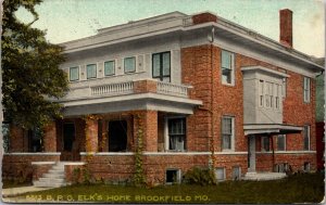 Postcard B.P.O. Elk's Home in Brookfield, Missouri