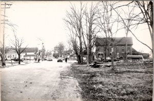 Portland Maine Allen Corner As It Was 1940s Stors Gasoline Old Cars Postcard Z17