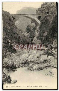 Old Postcard The Dauphine Bridge Ghoul Black