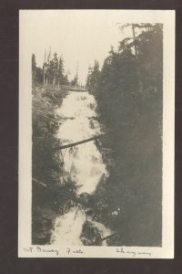 RPPC SKAGWAY ALASKA MT. DEWEY FALLS WATERFALL VINTAGE REAL PHOTO POSTCARD