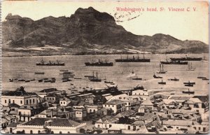 Cape Verde Sao Vicente Washington's Head Vintage Postcard C085