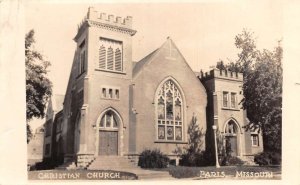 Paris Missouri Christian Church Real Photo Vintage Postcard AA61487