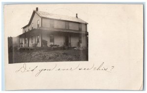 1907 Residence Porch Rocking Chair Grantsville MD RPPC Photo Posted Postcard 