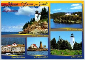 Postcard - Lighthouses, Mount Desert Island - Maine